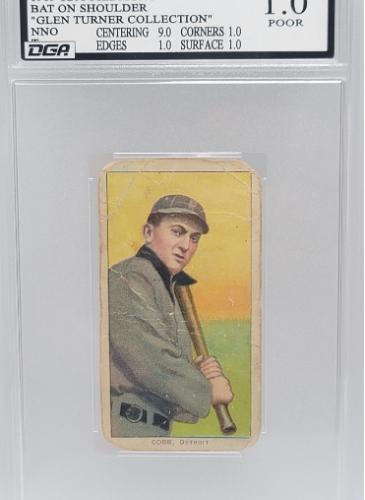 Sports Card Graded by Dynamic Grading Authority - Ty Cobb T206 Bat on Shoulder
