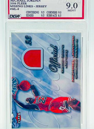 Sports Card Graded by Dynamic Grading Authority - Michael Jordan Game Used Jersey