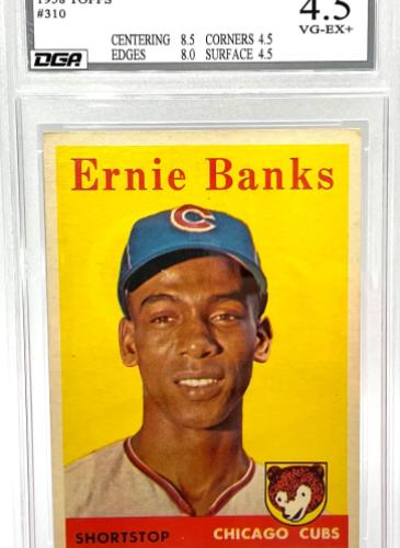 Sports Card Graded by Dynamic Grading Authority -1958 Topps - Ernie Banks