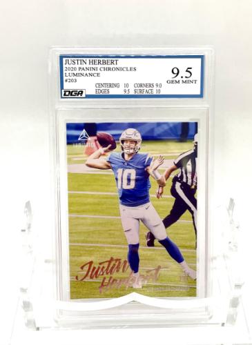Sports Card Graded by Dynamic Grading Authority - Justin Herbert Color Matched
