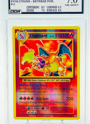 Trading Card Graded by Dynamic Grading Authority - Charizard Reverse Foil