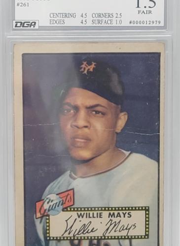 Sports Card Graded by Dynamic Grading Authority - Willie Mays 1952 Topps